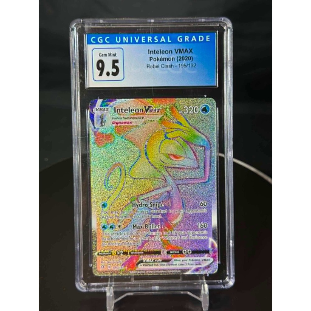 Pokemon Inteleon VMAX 195/192 Rebel Clash Rainbow Rare CGC 9.5 Gem Mint 2020 TCG